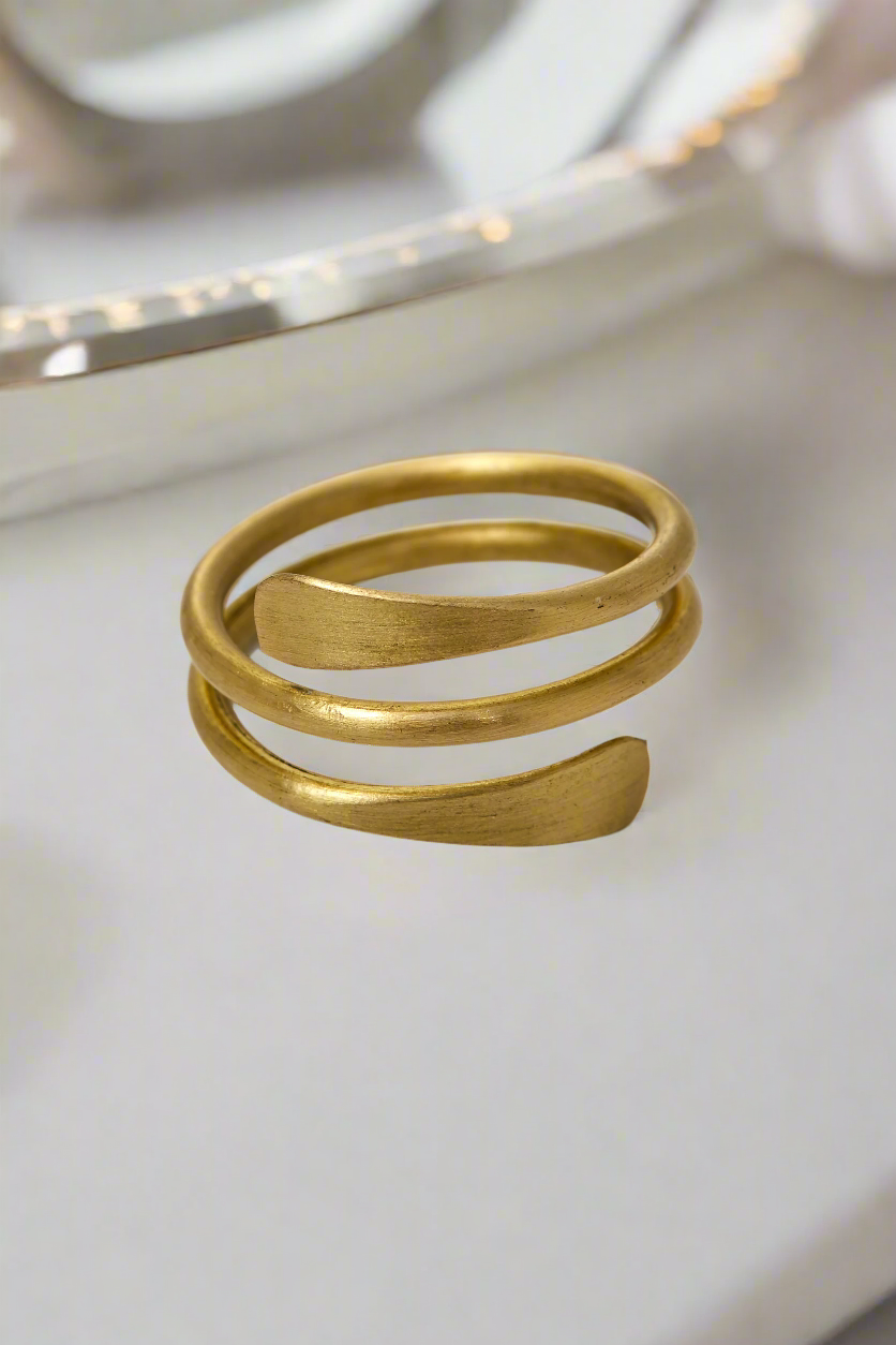 Coiled Wrap Ring Gold