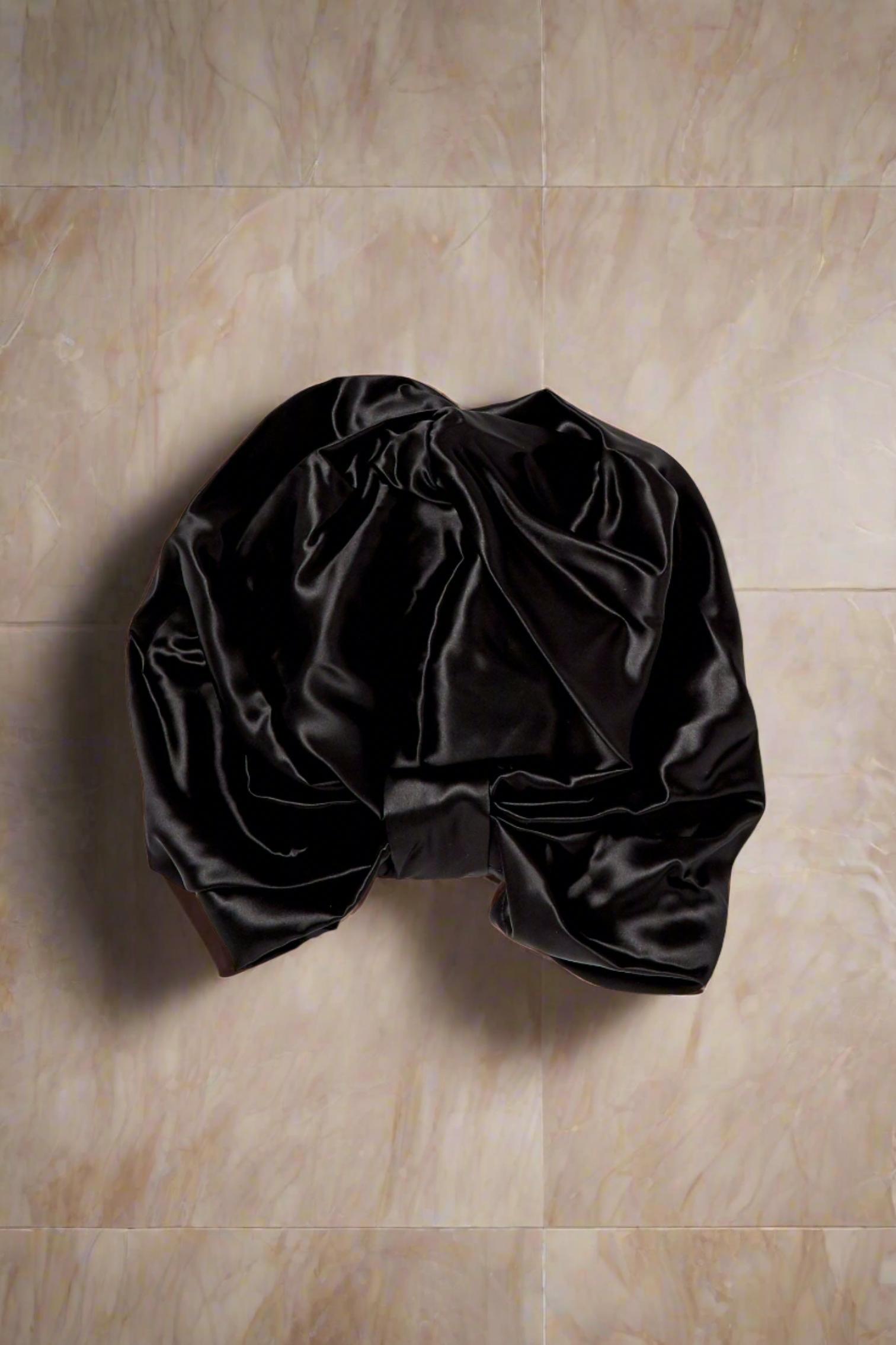 Organic Silk Hair Turban Black
