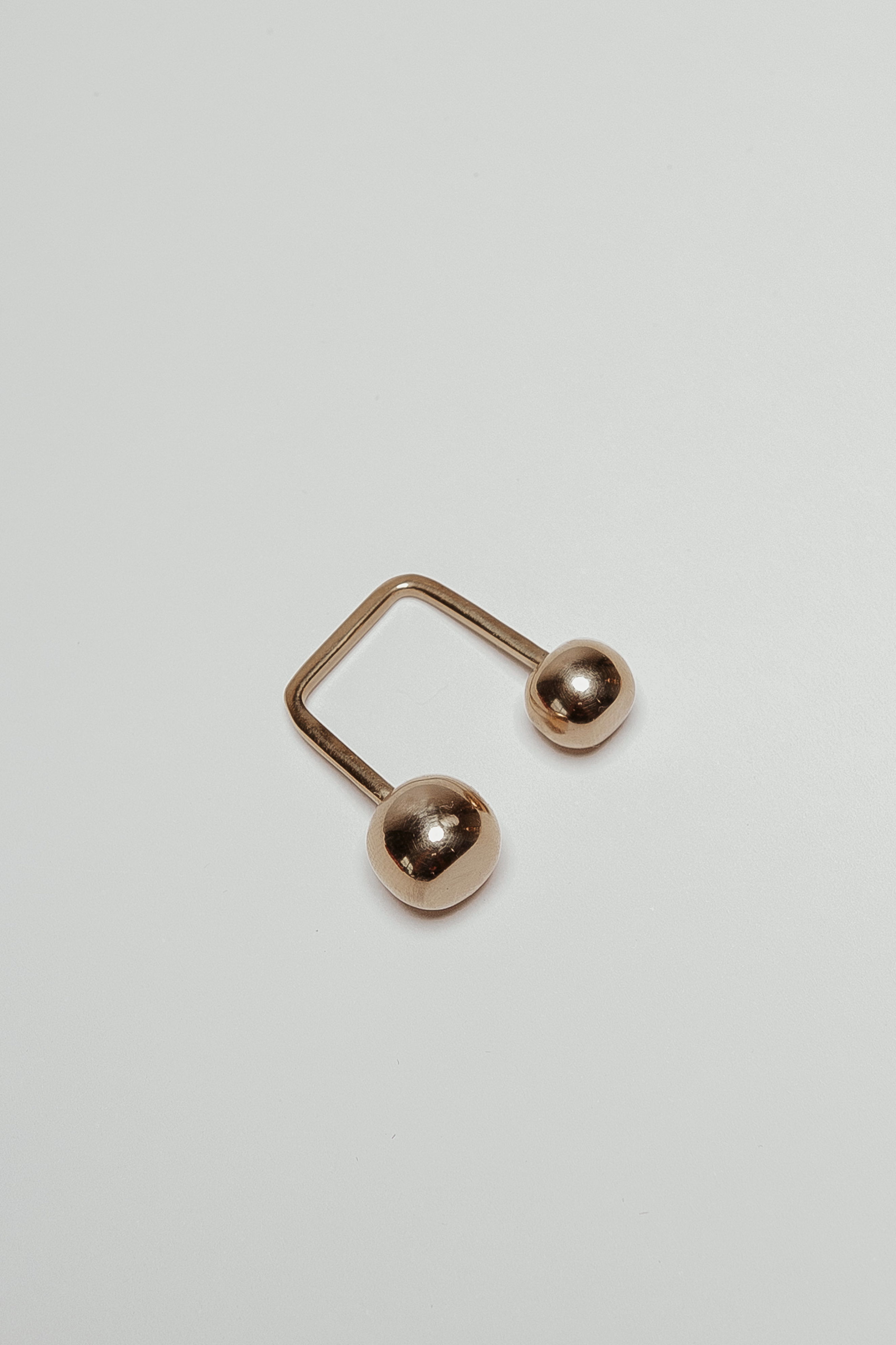 Brass Ring Moon Sphere Double Ball Adjustable