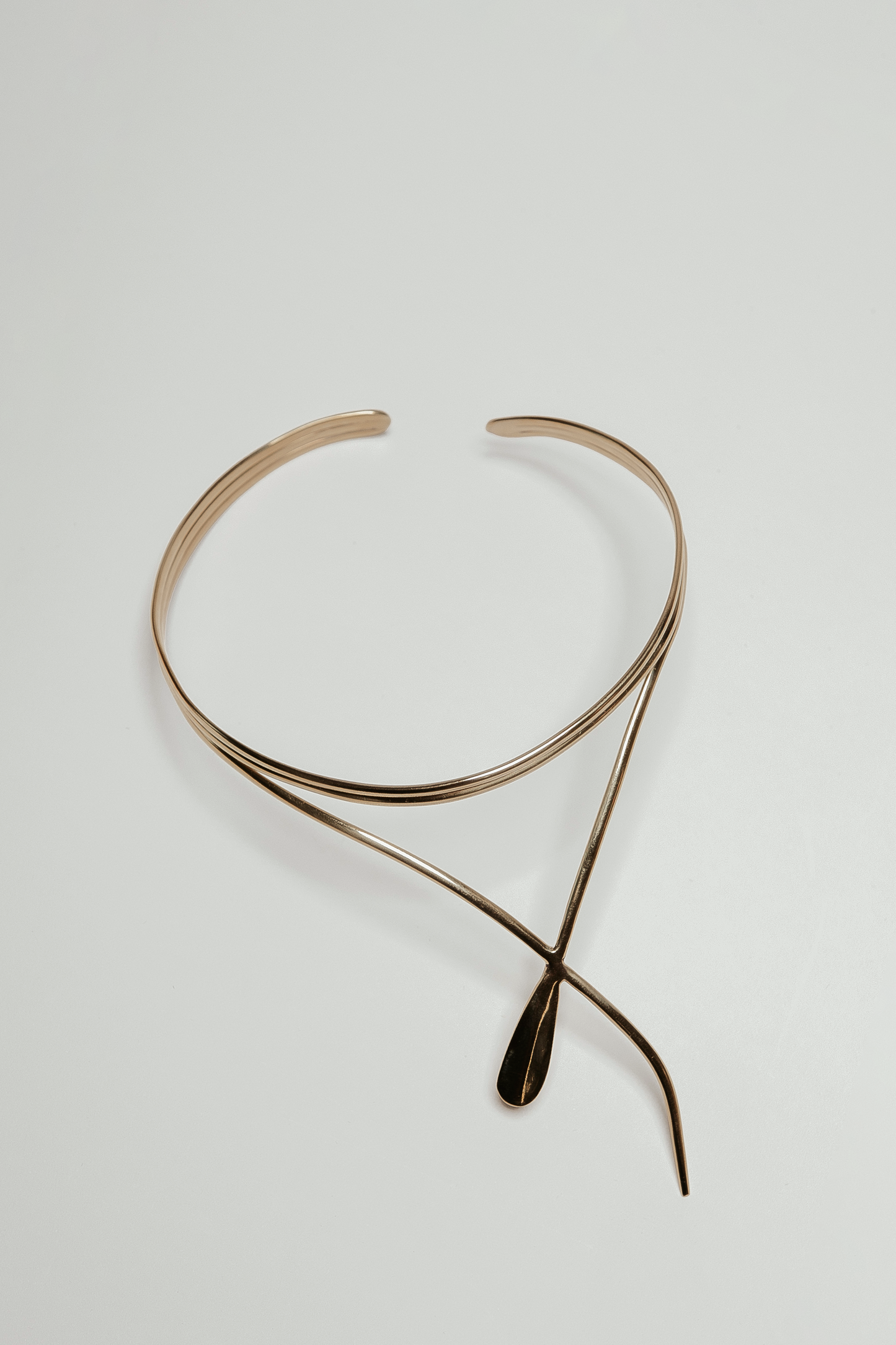 Brass Tempted snake serpent brass Collar necklace