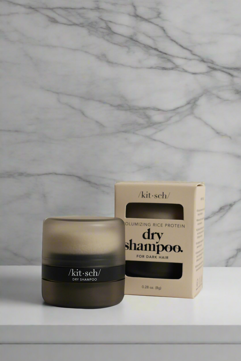 Volumizing Rice Protein Dry Shampoo - Dark Tinted Powder