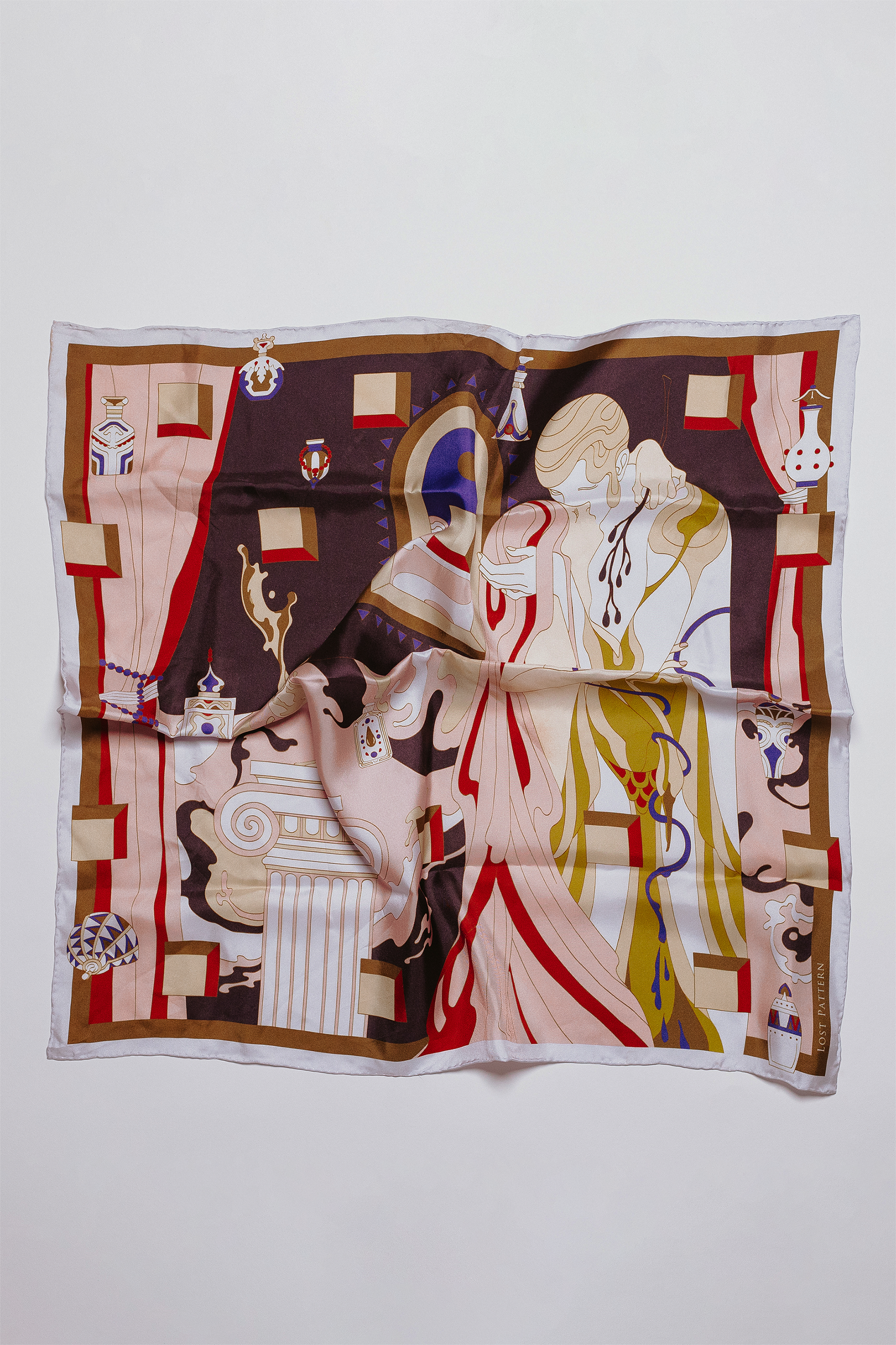 "The Kiss" Bandana Silk Scarf