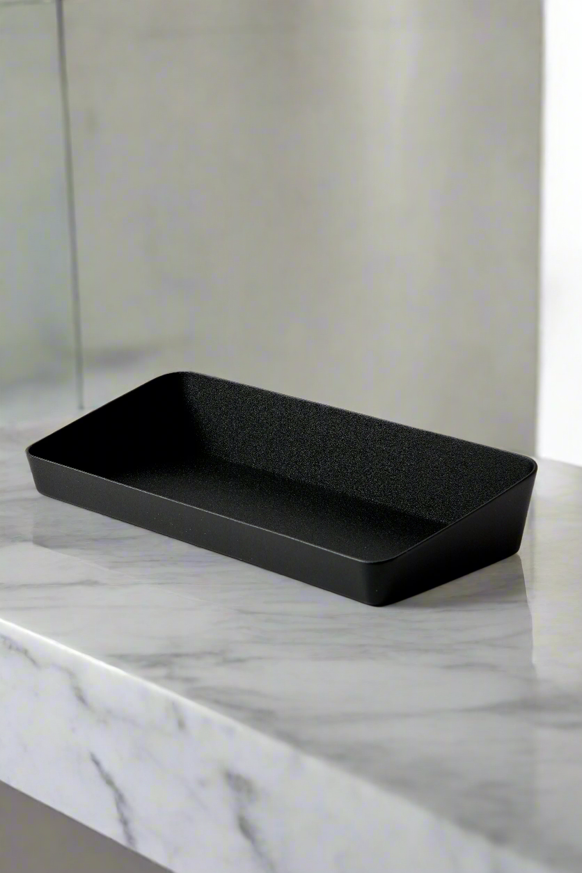 Tower Vanity Tray Steel Large Black