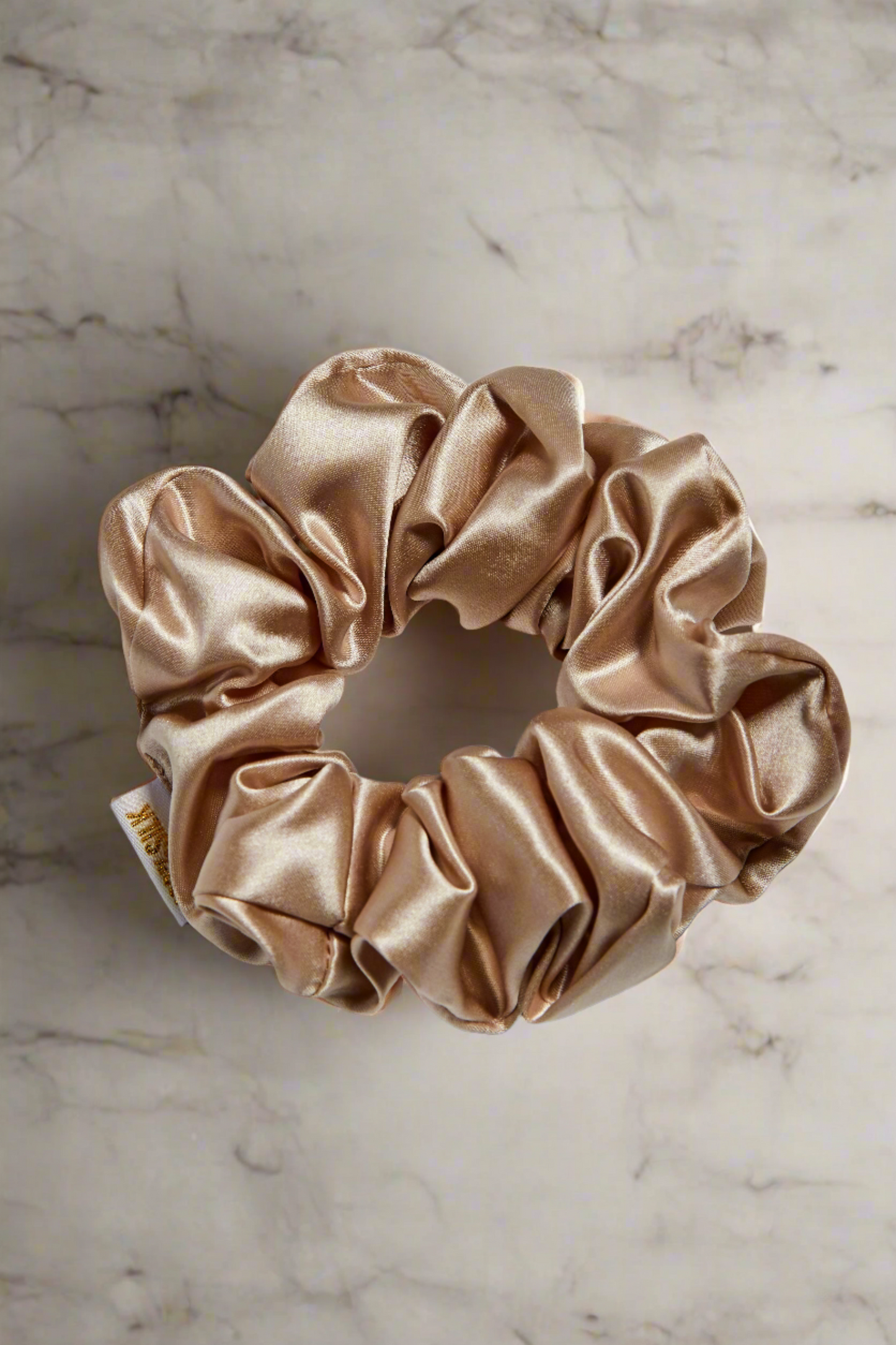 Champagne Premium Organic Silk Scrunchie