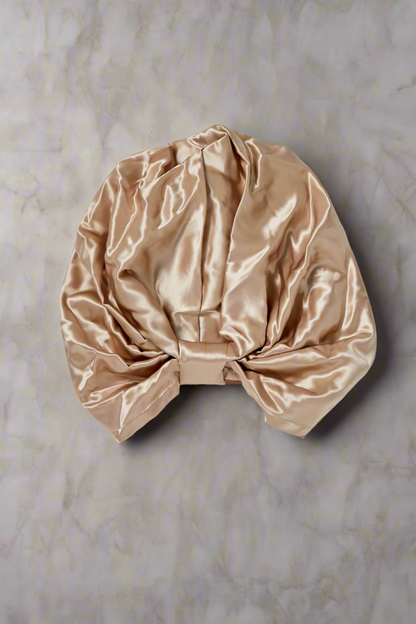 Organic Silk Hair Turban Champagne