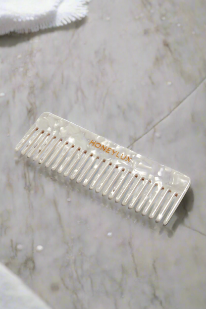 Acetate Detangling Comb Cream Pearl