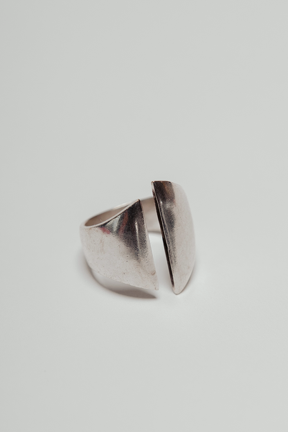 Silver Ring Open Modern Handmade