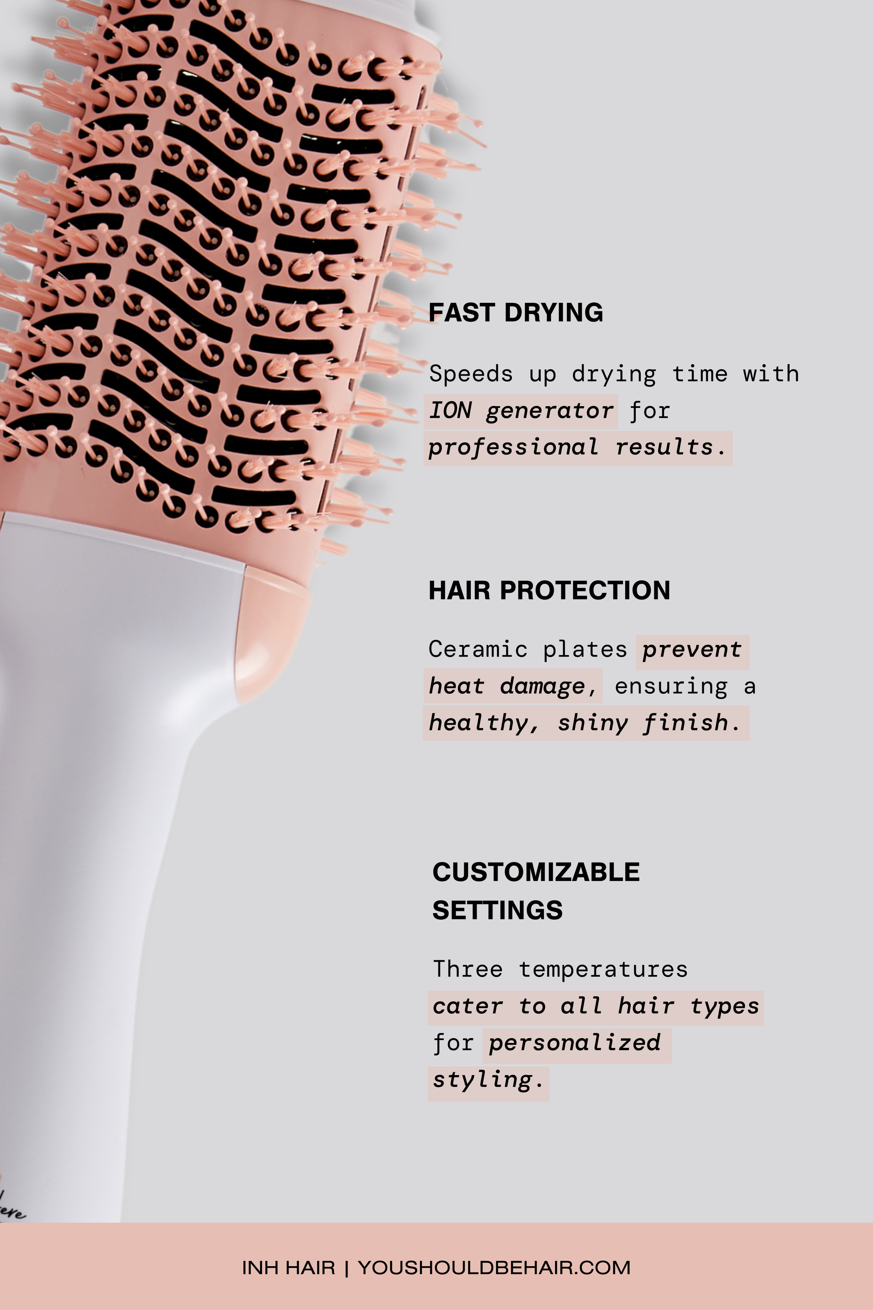 INSERT BLOWOUT HERE Hair Dryer Brush