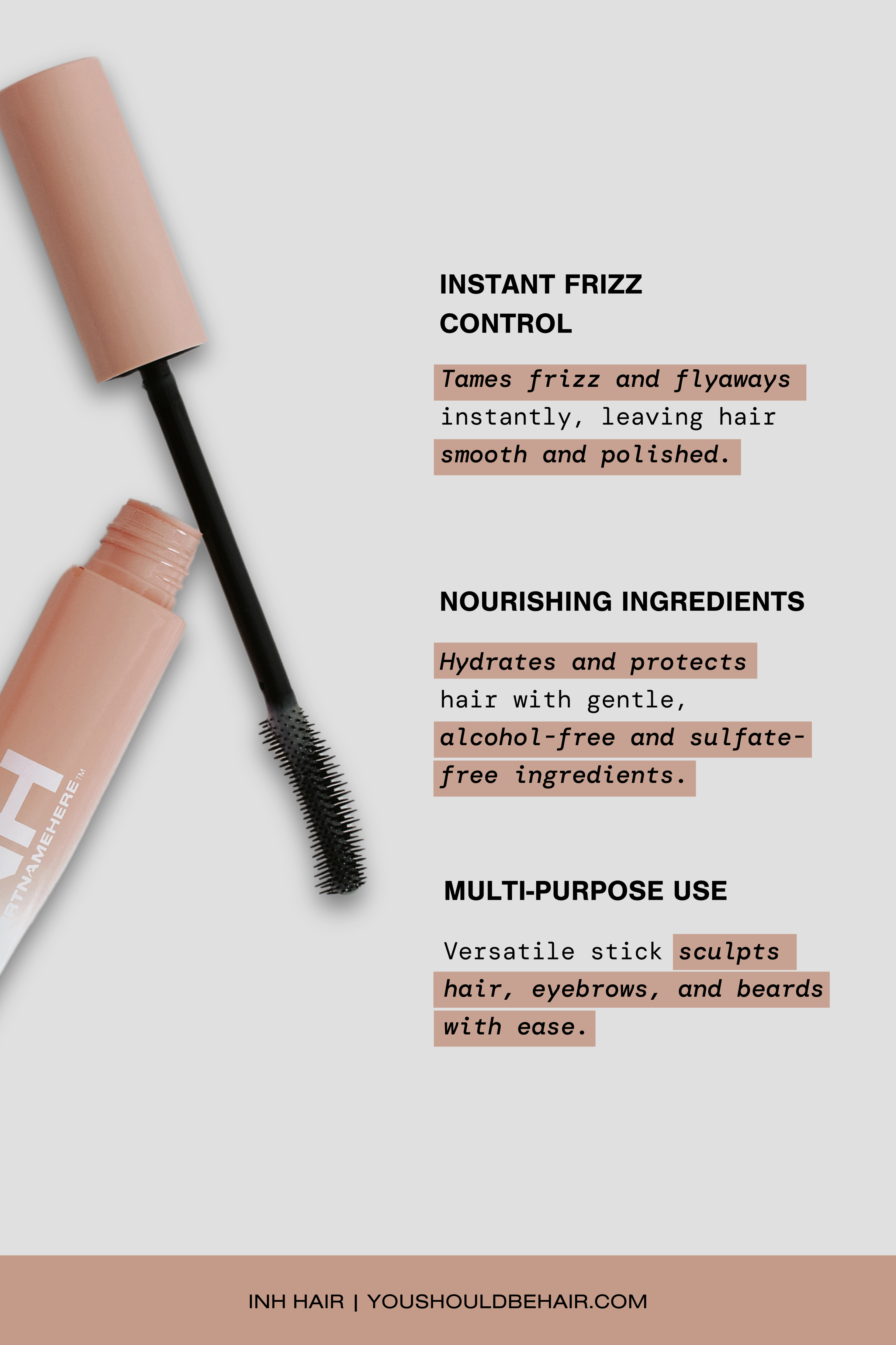 Quick Slick Flyaway Hair Gel Finishing Stick: Peach Tart