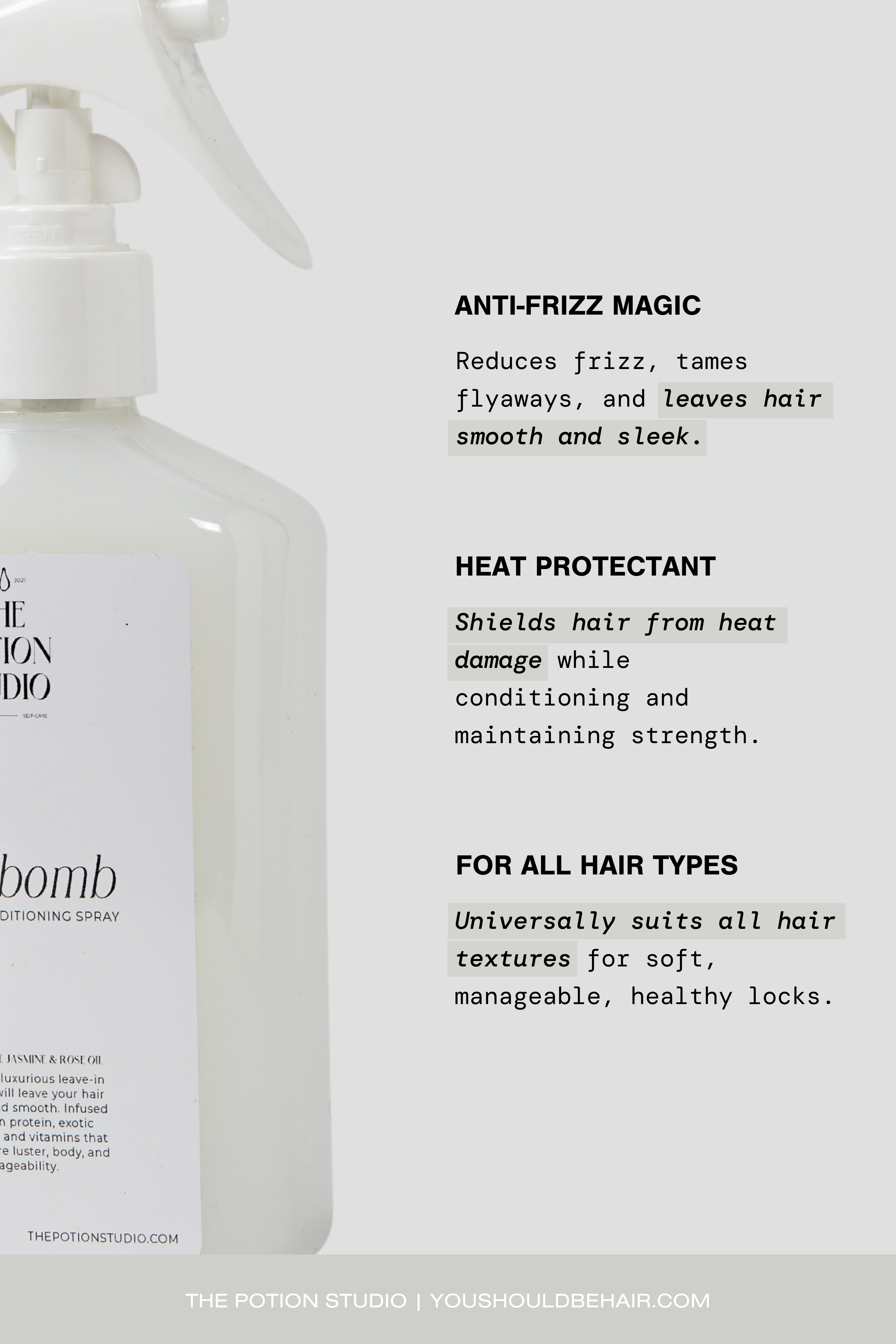 Rose Bomb Leave in Conditioning Spray