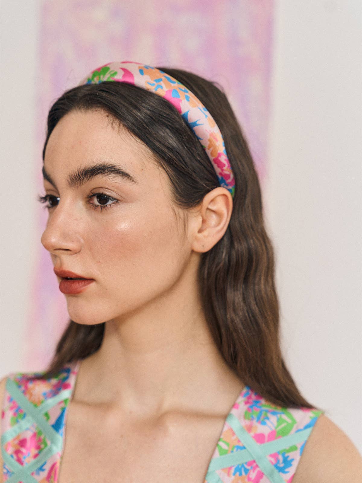 FRIDA x LOST PATTERN "Frida's Garden" Jacquard Hairband - Pastel