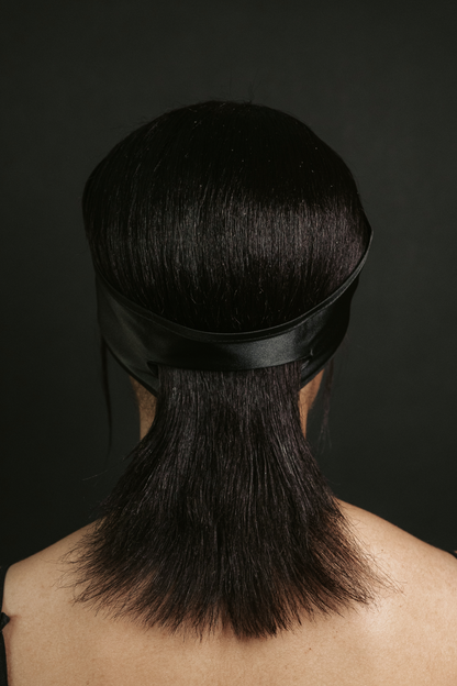 Satin Sleep Headband Black