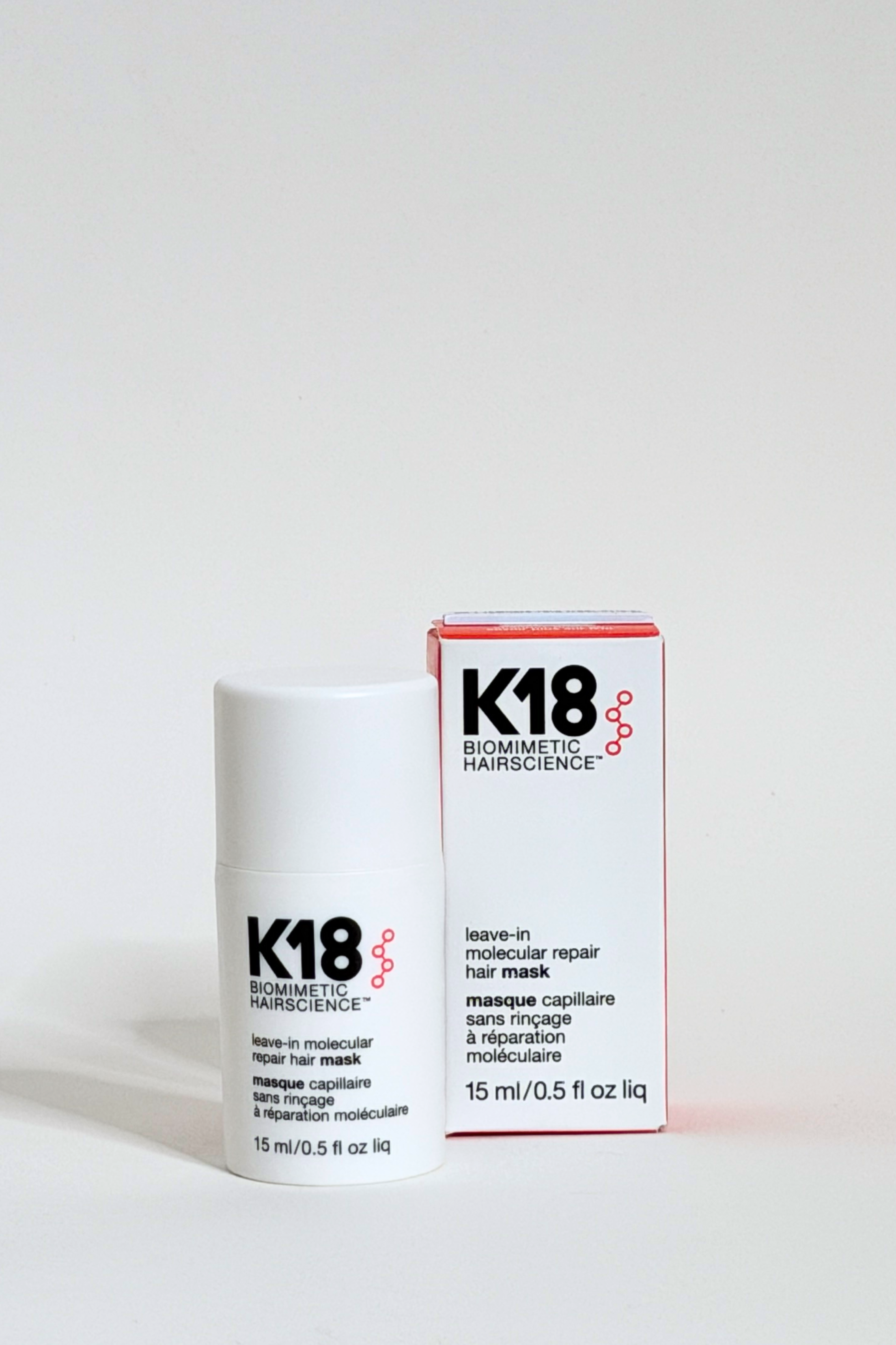 K18 Leave-In Molecular Repair Hair Mask: 0.5 fl oz / 15 ml