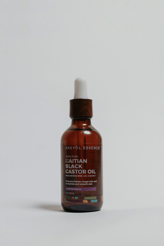 Haitian Black Castor Oil: Organic Lavender Hibiscus (2oz)