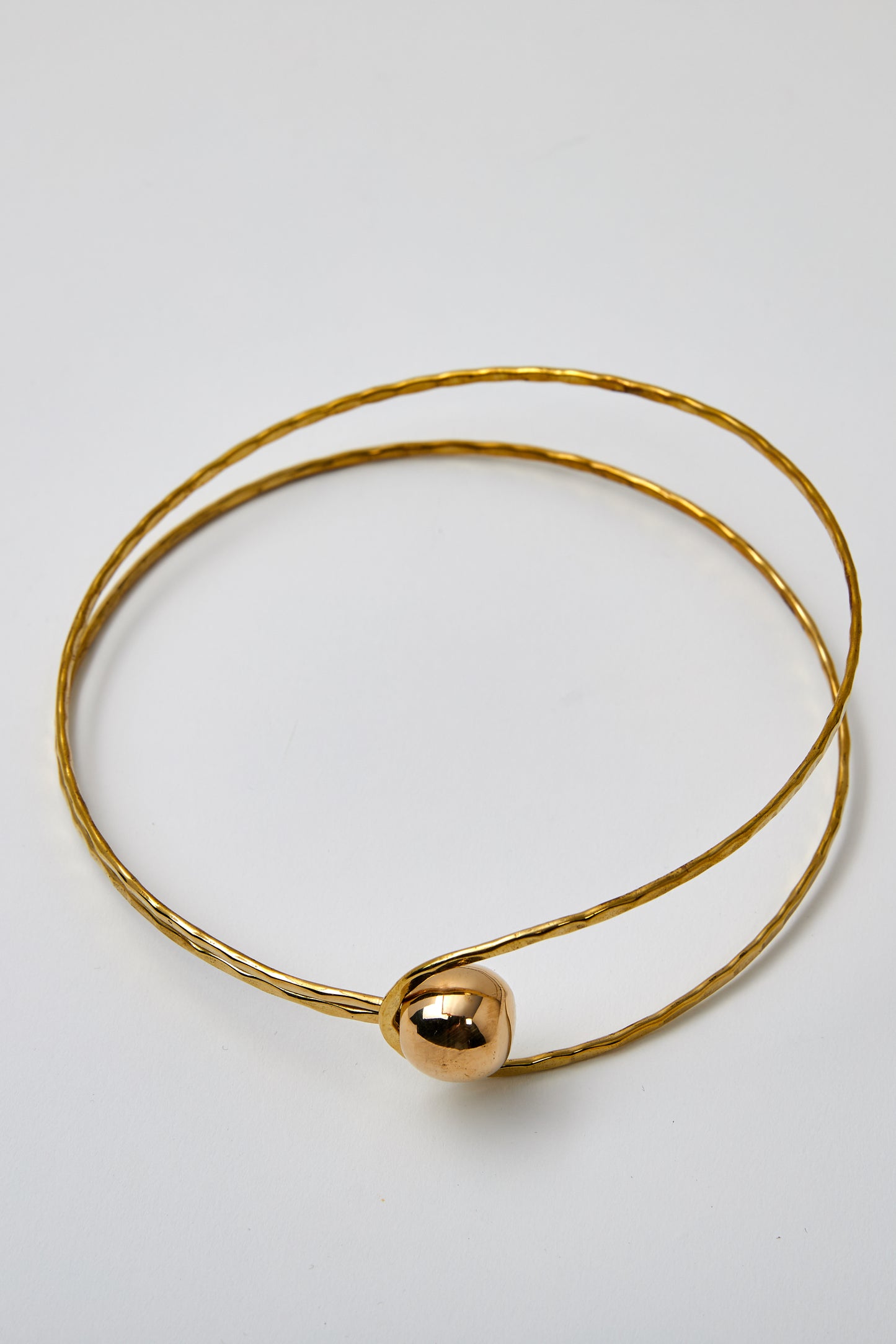 Bisjoux-Brass-Sphere-Ball-Choker-Necklace-Collar