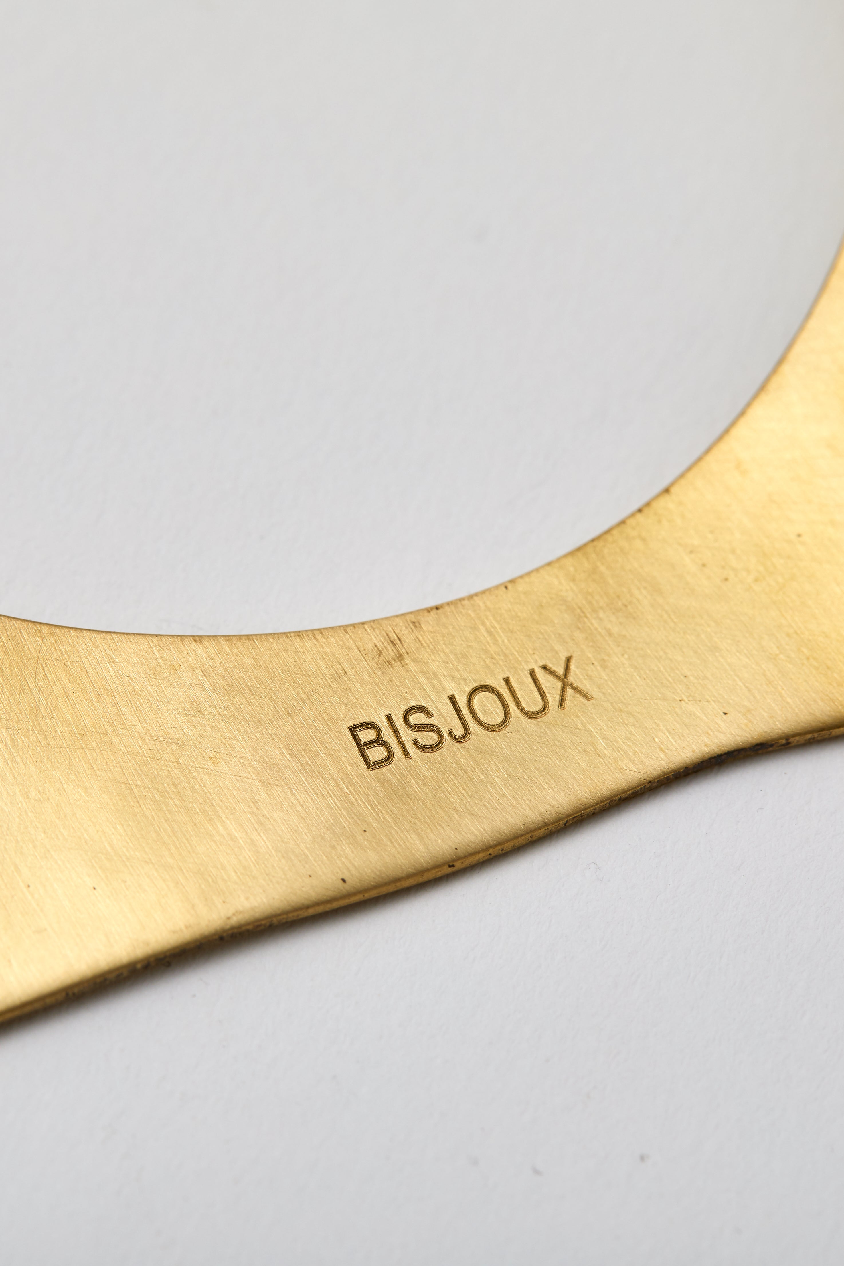 Bisjoux-Solid-Brass-Crushed-Dented-Disc-Bracelet-Square
