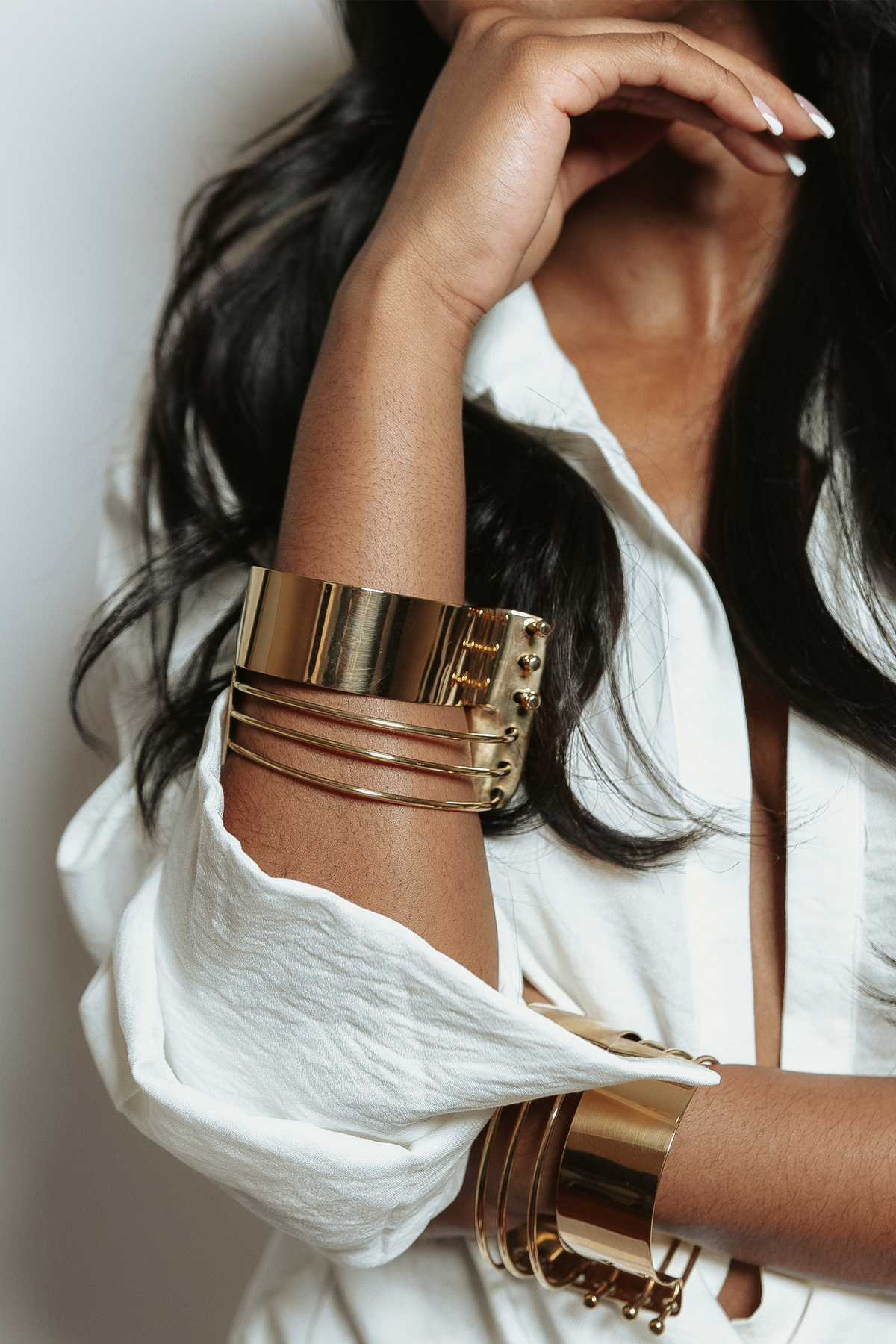 Bisjoux Brass Modern Wired Bracelet Armlet Arm Cuff – Youshouldbehair